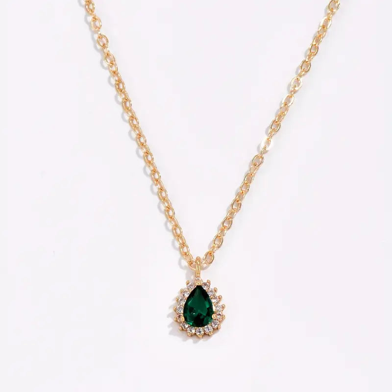 BettyRae - Green Water Drop Necklace