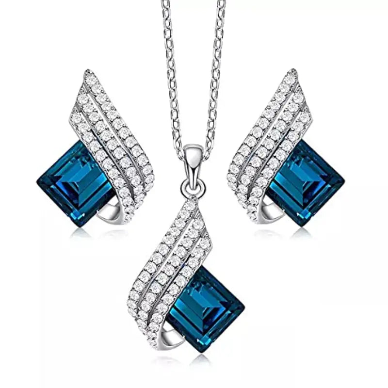 BettyRae - Brienne Solazure Jewelry Set White Gold