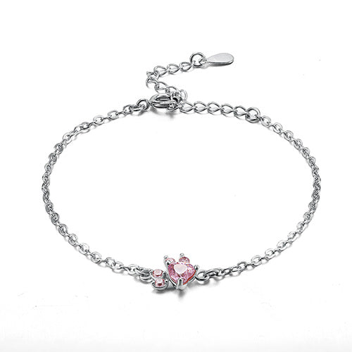 Rose Gold Paw Jewelry Set for Women – 4-Piece Collection with Heart-Shaped Cubic Zirconia: Ring, Necklace, Earrings, and Bracelet
