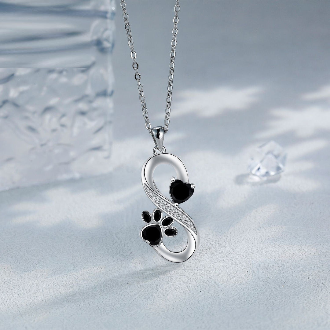 Infinite Love Heart & Paw Necklace