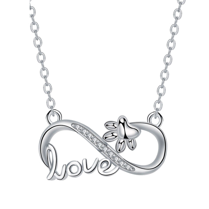 Forever Connected - Paw Infinity Necklace Silver