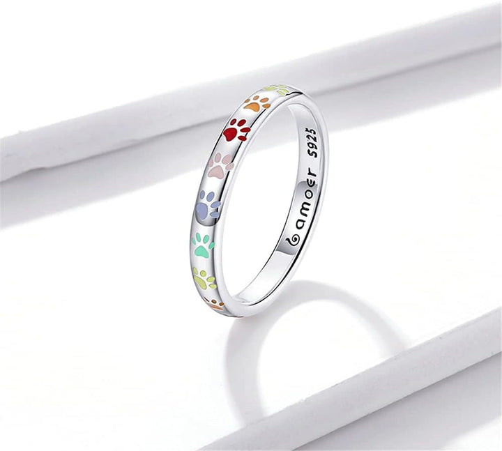 Paw Print Ring made of S925 Sterling Silver