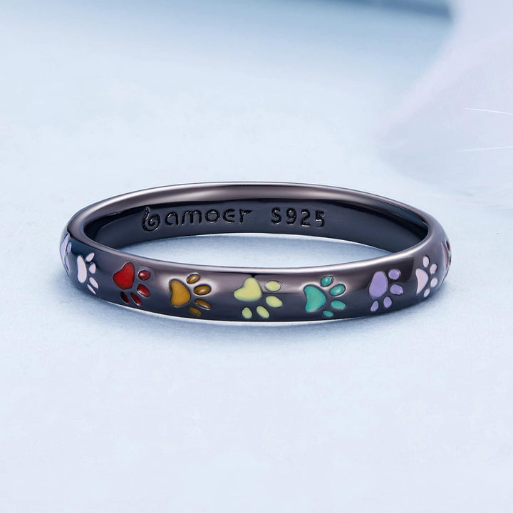 Paw Print Ring made of S925 Sterling Silver
