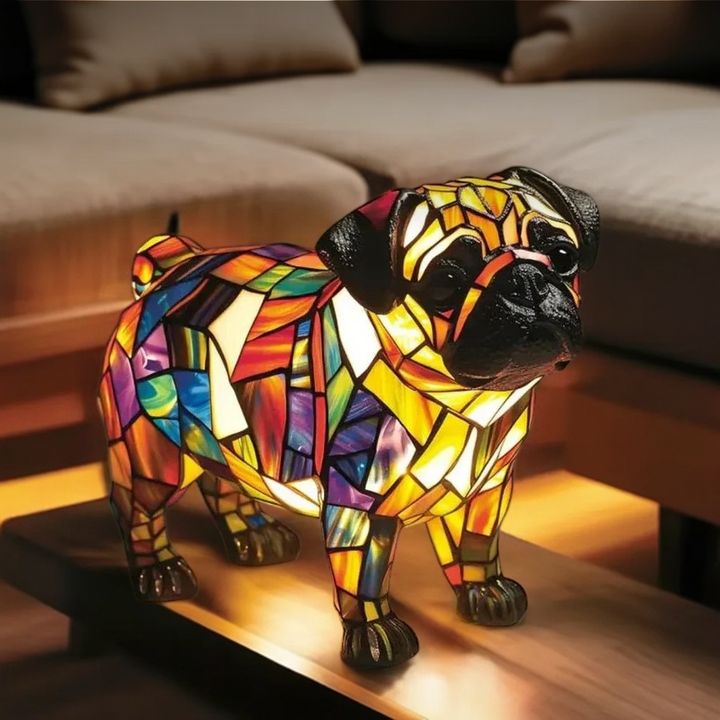 Lucky Ray Pug Lamp