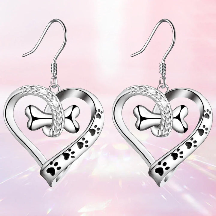 Jewelry Set with Dog Paw, Heart & Bone – 2-Piece Set
